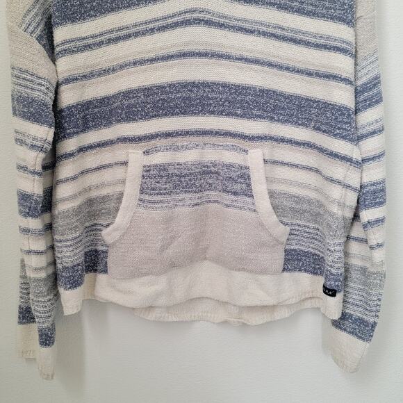 Lira Large Pullover Knit Sweater Hoodie Beachy Coastal Lounge Cotton Fisherman‎ - Picture 4 of 15